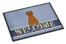 Briard Brown Welcome Doormat Indoor Outdoor 18H X 27W Front Door Mat Rugs for Entryway, Non Slip Washable