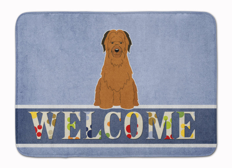 Briard Brown Welcome Machine Washable Memory Foam Mat BB5663RUG