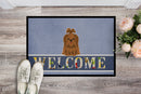 Shih Tzu Silver Chocolate Welcome Doormat Indoor Outdoor 18H X 27W Front Door Mat Rugs for Entryway, Non Slip Washable