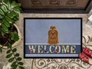 Shih Tzu Silver Chocolate Welcome Doormat Indoor Outdoor 18H X 27W Front Door Mat Rugs for Entryway, Non Slip Washable