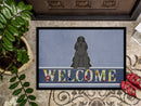 Cocker Spaniel Black Welcome Doormat Indoor Outdoor 18H X 27W Front Door Mat Rugs for Entryway, Non Slip Washable