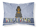 Cocker Spaniel Black Tan Welcome Standard Pillowcase Lightweight Super Soft Easy Care Decorative Artwork Pillowcase, Standard