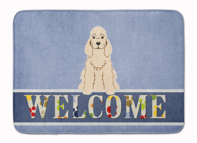 Cocker Spaniel Buff Welcome Machine Washable Memory Foam Mat BB5675RUG