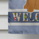 Cocker Spaniel Red Welcome House Flag 28x40 Porch Sleeve Pole Decorative Outside Yard Banner Artwork Wall Hanging, Polyester