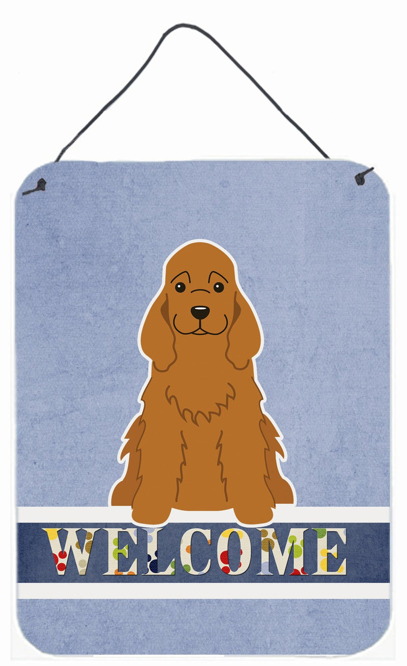 Cocker Spaniel Red Welcome Wall or Door Hanging Prints BB5676DS1216