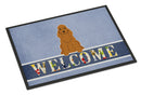 Cocker Spaniel Red Welcome Doormat Indoor Outdoor 18H X 27W Front Door Mat Rugs for Entryway, Non Slip Washable