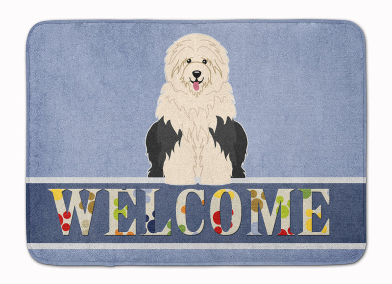 Old English Sheepdog Welcome Machine Washable Memory Foam Mat BB5677RUG