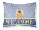 Pekingese Fawn Sable Welcome Standard Pillowcase Lightweight Super Soft Easy Care Decorative Artwork Pillowcase, Standard