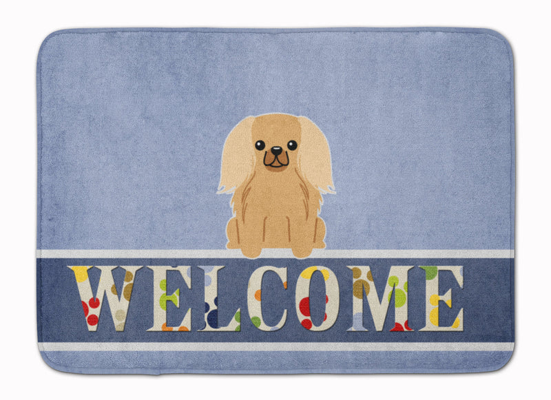 Pekingnese Fawn Sable Welcome Machine Washable Memory Foam Mat BB5685RUG