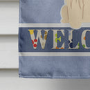 Pekingese Cream Welcome House Flag 28x40 Porch Sleeve Pole Decorative Outside Yard Banner Artwork Wall Hanging, Polyester