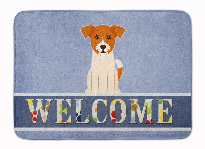 Jack Russell Terrier Welcome Machine Washable Memory Foam Mat BB5689RUG