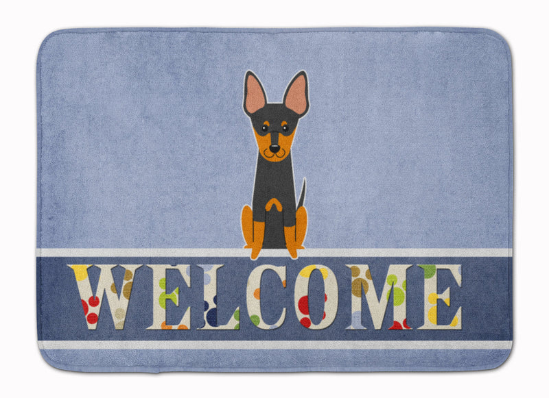 English Toy Terrier Welcome Machine Washable Memory Foam Mat BB5690RUG