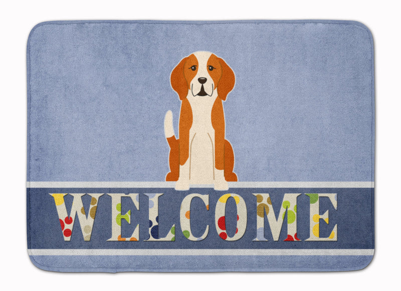 English Foxhound Welcome Machine Washable Memory Foam Mat BB5691RUG