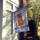 Chinese Chongqing Dog Welcome House Flag 28x40 Porch Sleeve Pole Decorative Outside Yard Banner Artwork Wall Hanging, Polyester