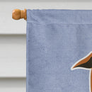 Chinese Chongqing Dog Welcome House Flag 28x40 Porch Sleeve Pole Decorative Outside Yard Banner Artwork Wall Hanging, Polyester