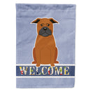 Chinese Chongqing Dog Welcome House Flag 28x40 Porch Sleeve Pole Decorative Outside Yard Banner Artwork Wall Hanging, Polyester