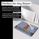 Chinese Chongqing Dog Welcome Memory Foam Kitchen Mat Machine Washable Anti-Fatigue Cushion Comfort Bath or Kitchen Rug