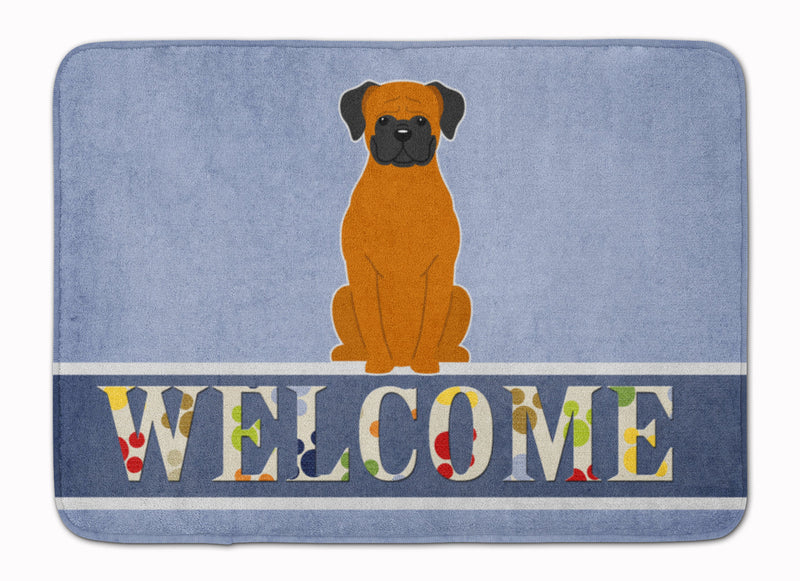 Fawn Boxer Welcome Machine Washable Memory Foam Mat BB5696RUG