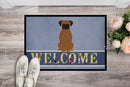 Brindle Boxer Welcome Doormat Indoor Outdoor 18H X 27W Front Door Mat Rugs for Entryway, Non Slip Washable