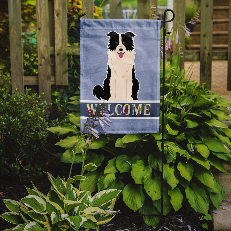 Border Collie Black White Welcome Garden Flag - Outdoor Decorative Yard Flag BB5699GF