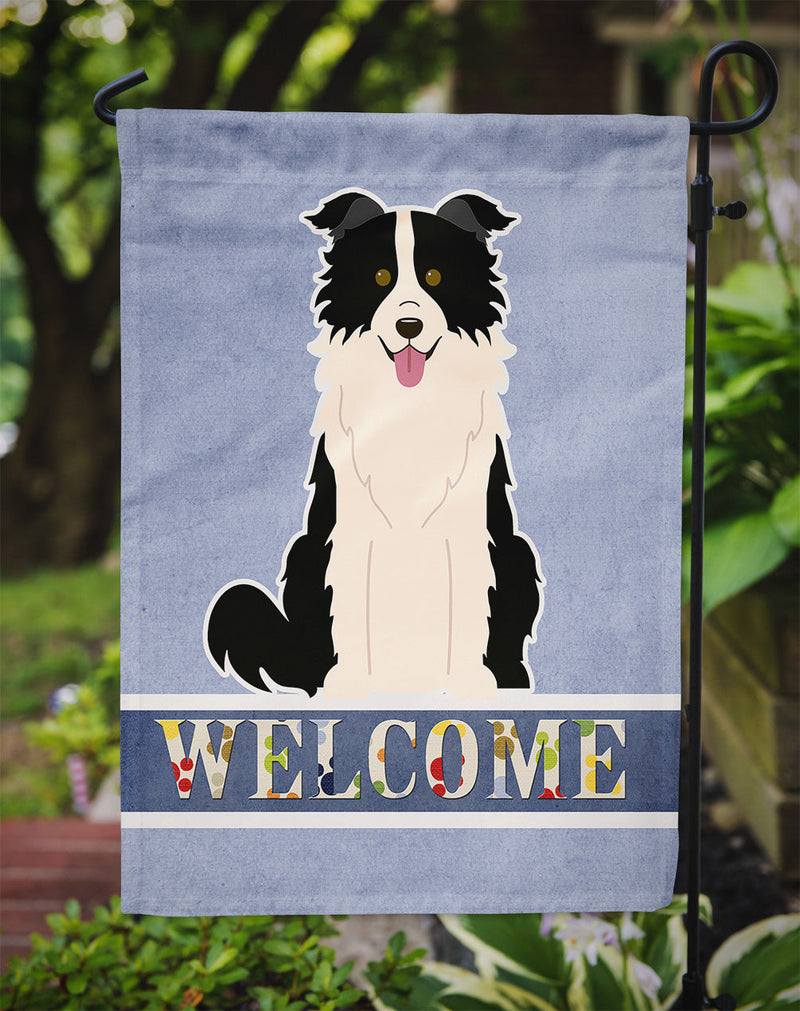Border Collie Black White Welcome Garden Flag - Outdoor Decorative Yard Flag BB5699GF