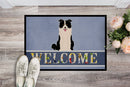 Border Collie Black White Welcome Doormat - 18x27 Decorative Floor Mat – Indoor/Outdoor Rug with Artistic Flair BB5699MAT