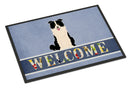 Border Collie Black White Welcome Doormat - 18x27 Decorative Floor Mat – Indoor/Outdoor Rug with Artistic Flair BB5699MAT