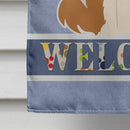 Border Collie Red White Welcome Flag Canvas House Size BB5700CHF
