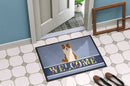 Border Collie Red White Welcome Doormat - 18x27 Decorative Floor Mat – Indoor/Outdoor Rug with Artistic Flair BB5700MAT