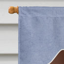 Wire Haired Dachshund Chocolate Welcome House Flag 28x40 Porch Sleeve Pole Decorative Outside Yard Banner Artwork Wall Hanging, Polyester