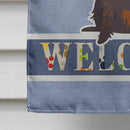 Wire Haired Dachshund Chocolate Welcome House Flag 28x40 Porch Sleeve Pole Decorative Outside Yard Banner Artwork Wall Hanging, Polyester