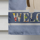 Bull Terrier Dark Brindle Welcome House Flag 28x40 Porch Sleeve Pole Decorative Outside Yard Banner Artwork Wall Hanging, Polyester