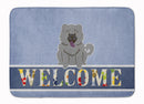 Chow Chow Blue Welcome Memory Foam Kitchen Mat Machine Washable Anti-Fatigue Cushion Comfort Bath or Kitchen Rug