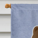 Chow Chow Chocolate Welcome House Flag 28x40 Porch Sleeve Pole Decorative Outside Yard Banner Artwork Wall Hanging, Polyester