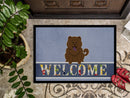 Chow Chow Chocolate Welcome Doormat Indoor Outdoor 18H X 27W Front Door Mat Rugs for Entryway, Non Slip Washable