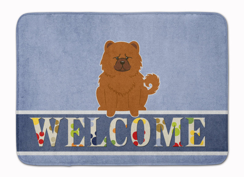 Chow Chow Red Welcome Machine Washable Memory Foam Mat BB5723RUG