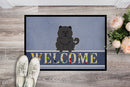 Chow Chow Black Welcome Doormat Indoor Outdoor 18H X 27W Front Door Mat Rugs for Entryway, Non Slip Washable