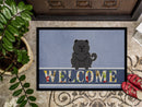 Chow Chow Black Welcome Doormat Indoor Outdoor 18H X 27W Front Door Mat Rugs for Entryway, Non Slip Washable