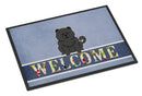 Chow Chow Black Welcome Doormat Indoor Outdoor 18H X 27W Front Door Mat Rugs for Entryway, Non Slip Washable