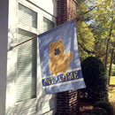 Chow Chow Cream Welcome House Flag 28x40 Porch Sleeve Pole Decorative Outside Yard Banner Artwork Wall Hanging, Polyester