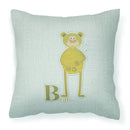 Alphabet B for Bear Fabric Decorative Pillow BB5727PW1818