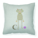 Alphabet C for Cat Fabric Decorative Pillow BB5728PW1818