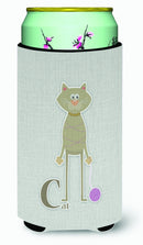 Alphabet C for Cat Tall Boy Hugger Can Cooler Sleeve Machine Washable Drink Collapsible Insulator Beverage Insulated Holder