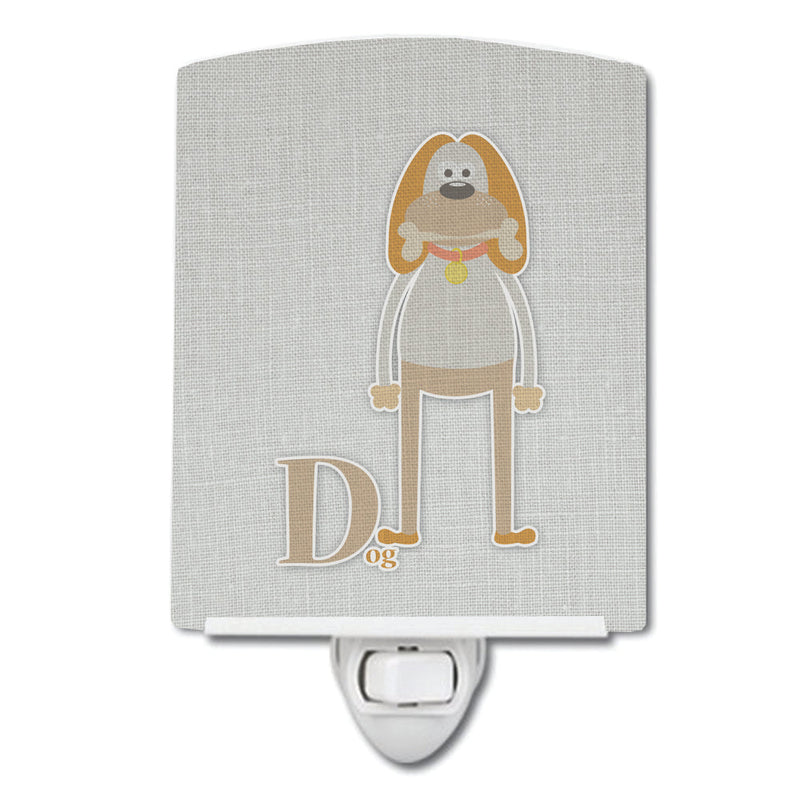 Alphabet D for Dog Ceramic Night Light BB5729CNL