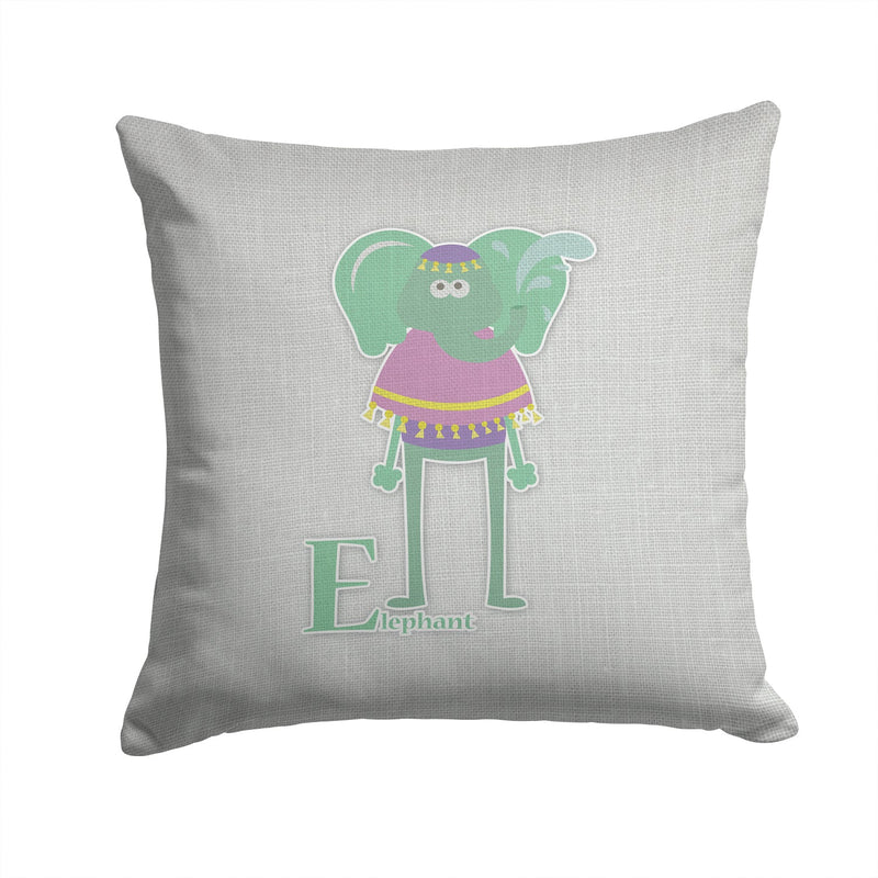 Alphabet E for Elephant Fabric Decorative Pillow BB5730PW1414