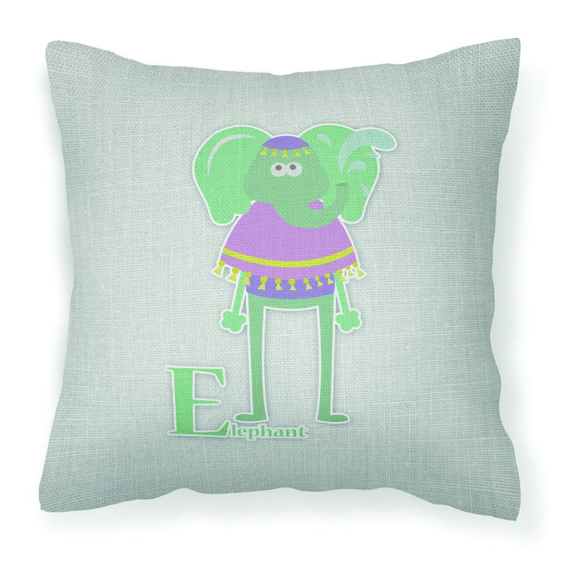 Alphabet E for Elephant Fabric Decorative Pillow BB5730PW1818