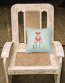 Alphabet F for Fox Fabric Decorative Pillow BB5731PW1818