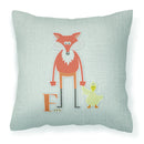 Alphabet F for Fox Fabric Decorative Pillow BB5731PW1818