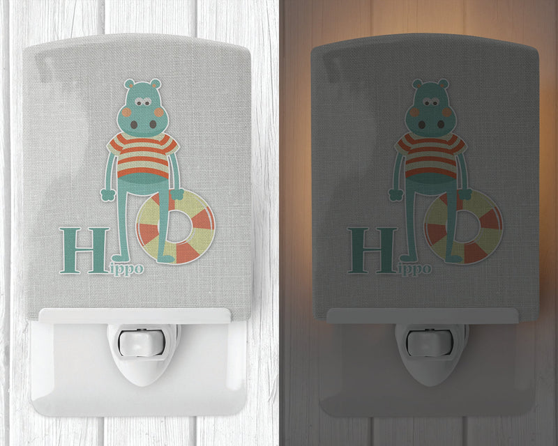 Alphabet H for Hippopotamus Ceramic Night Light BB5733CNL