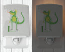 Alphabet I for Iguana Ceramic Night Light Compact, UL-Certified, Ideal for Bedroom, Bathroom, Nursery, Hallway, Kitchen, 6x4x3, Multicolor